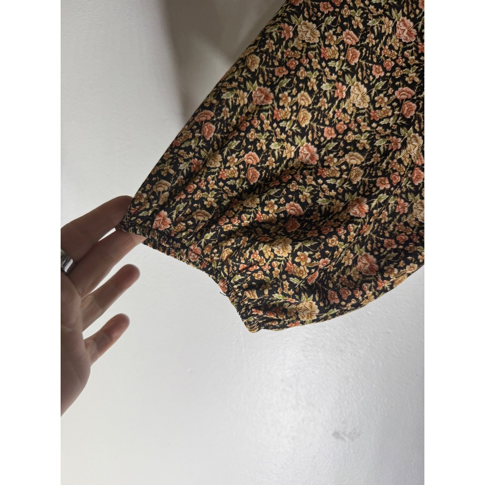 Baltic born floral pleated midi dress boho black orange XL - Picture 6 of 7